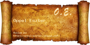 Oppel Eszter névjegykártya